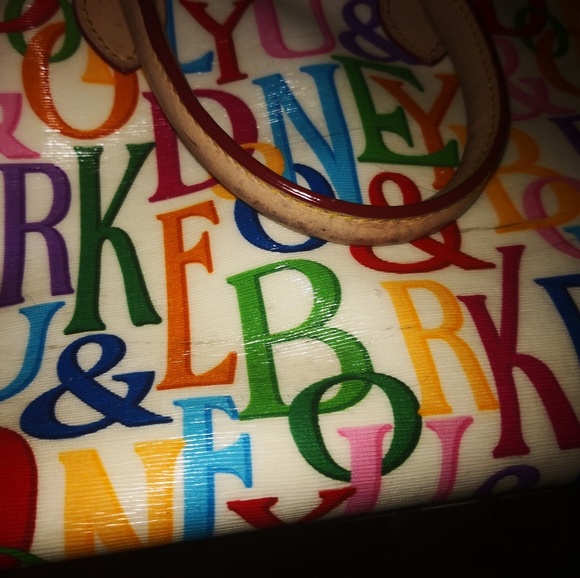 Dooney Monogram bag, rainbow & strap - Picture 7 of 7